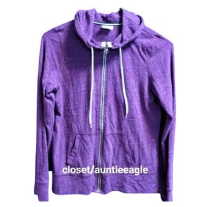 Danskin Purple Front Zip Hoodie Women's M(8-10)